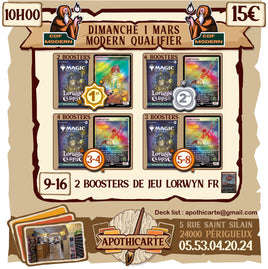 MODERN QUALIFIER : Dimanche 1 Mars
