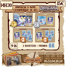 Championnat de Set 11 Lorcana : Dimanche 5 Avril